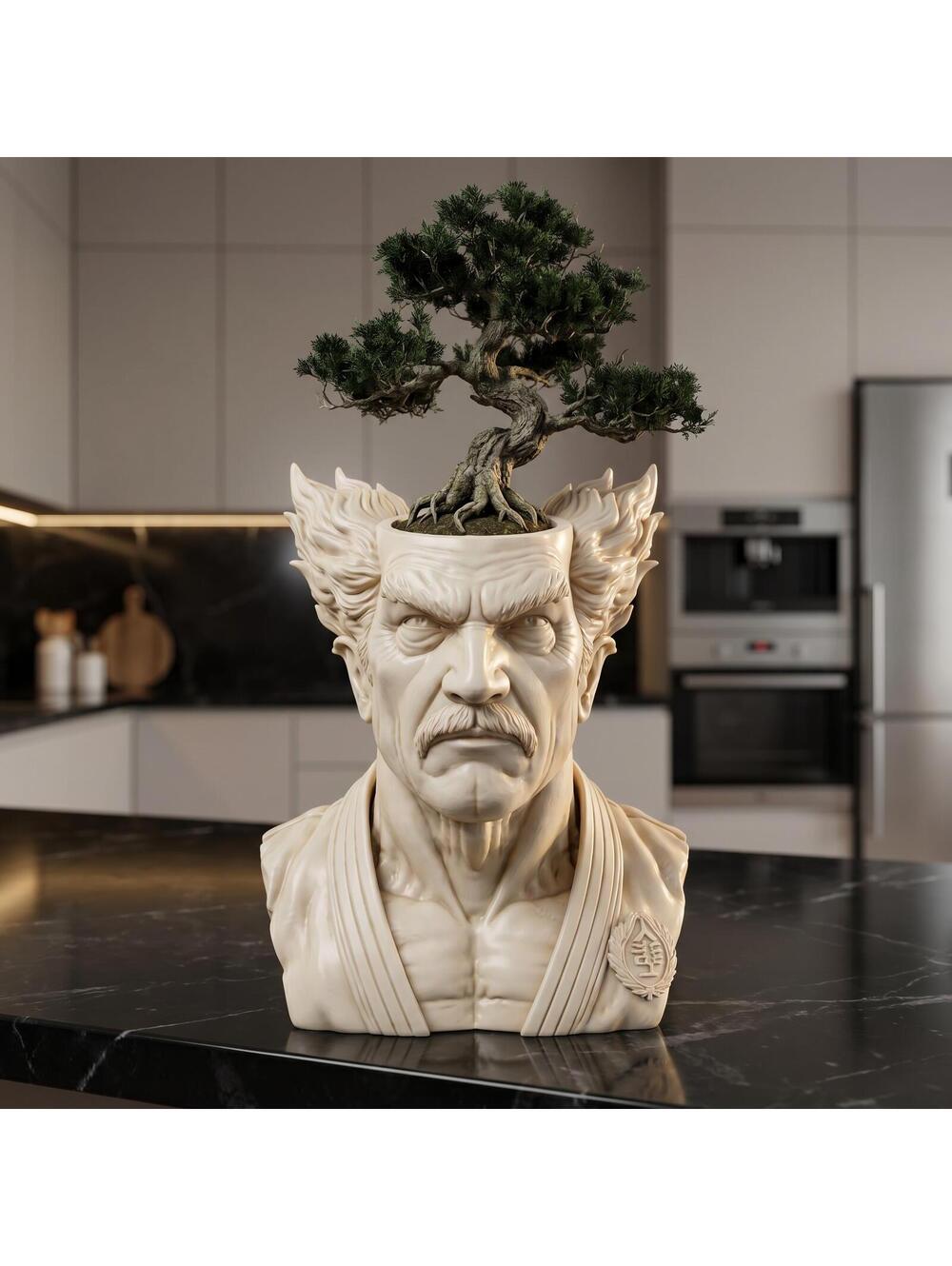 Heihachi Mishima Planter - Anime Lover Gift - Gift for Gamer - Tekken Decor Gift